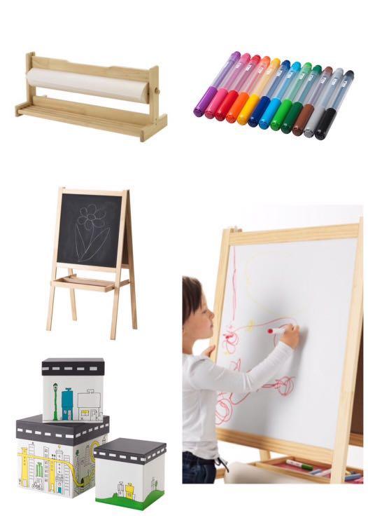 Ikea Mala Easel And Paint Draw Storage Design Craft Artwork On