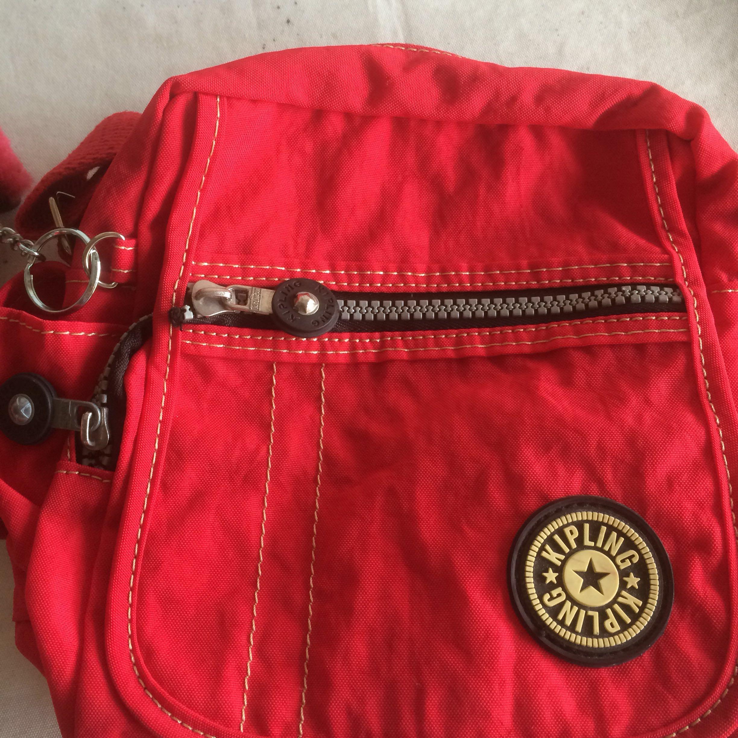 Red Kipling Shoulder Sling Bag