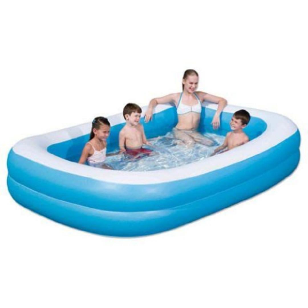 Kolam Renang Karet Plastik Bestway 262cm 54006 Family Pool Perabotan Rumah Di Carousell