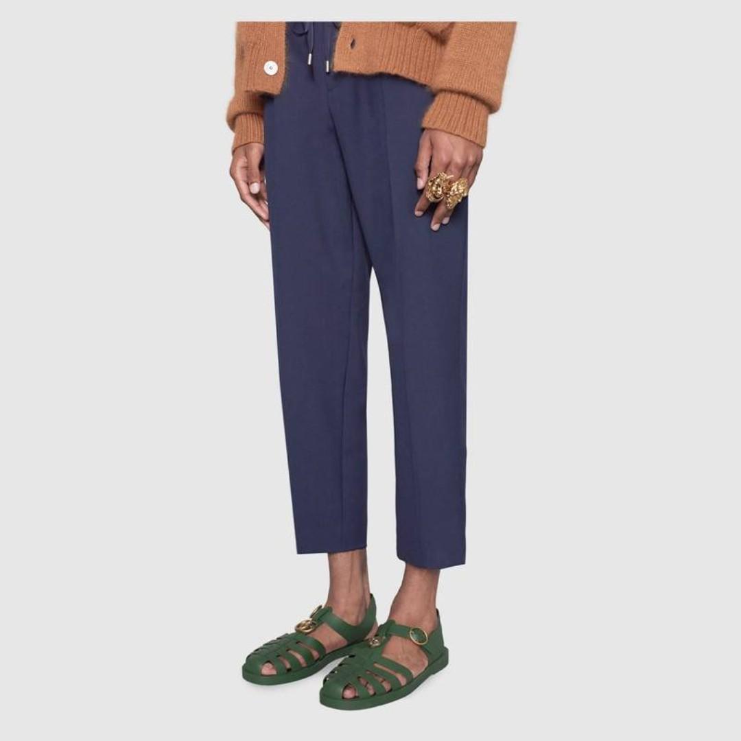 gucci rubber buckle strap sandal