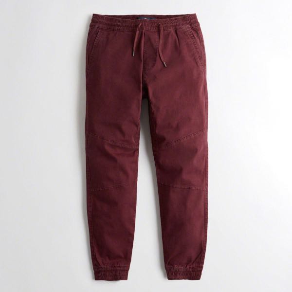 Red hollister outlet joggers