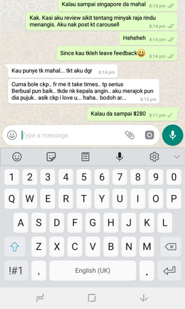 Minyak Feedback 100 Real Everything Else On Carousell