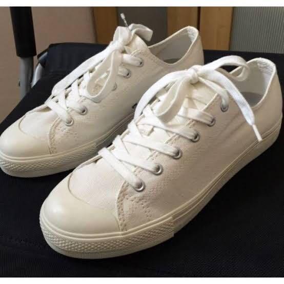 Muji Off-White Canvas Sneakers, Men's 