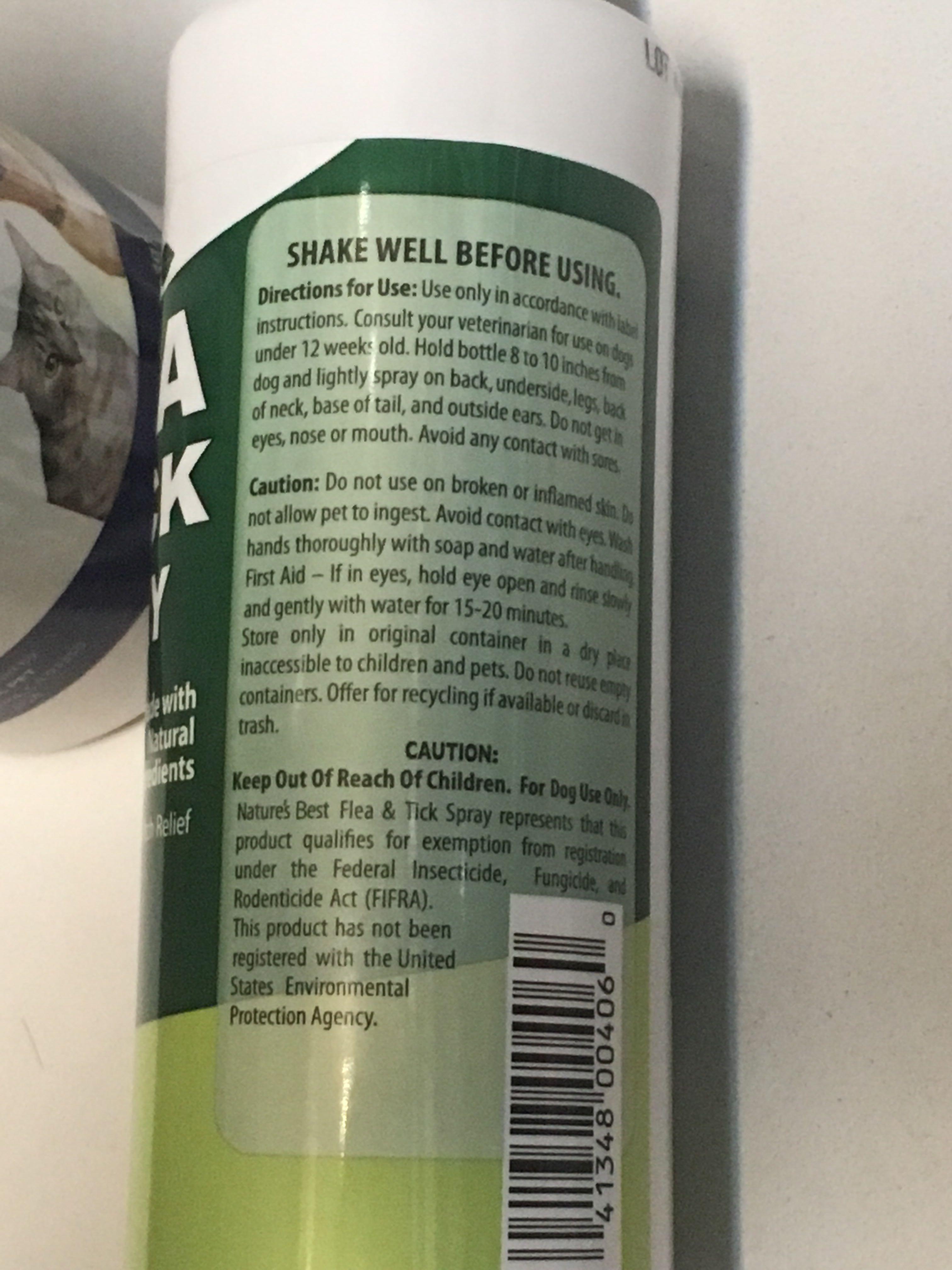 Nature's Best Flea & Tick Spray, Pet Supplies, Health ...