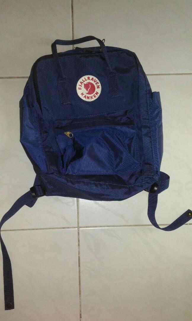 fjallraven blue backpack