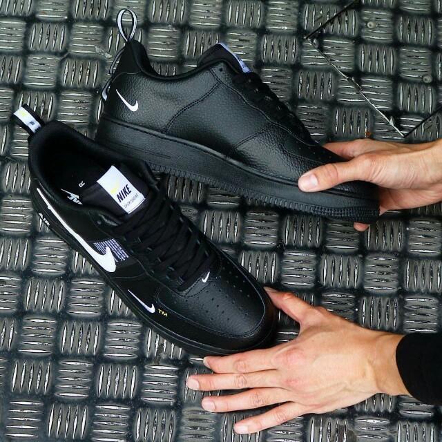 Nike air force 1 utility black outlet and blue
