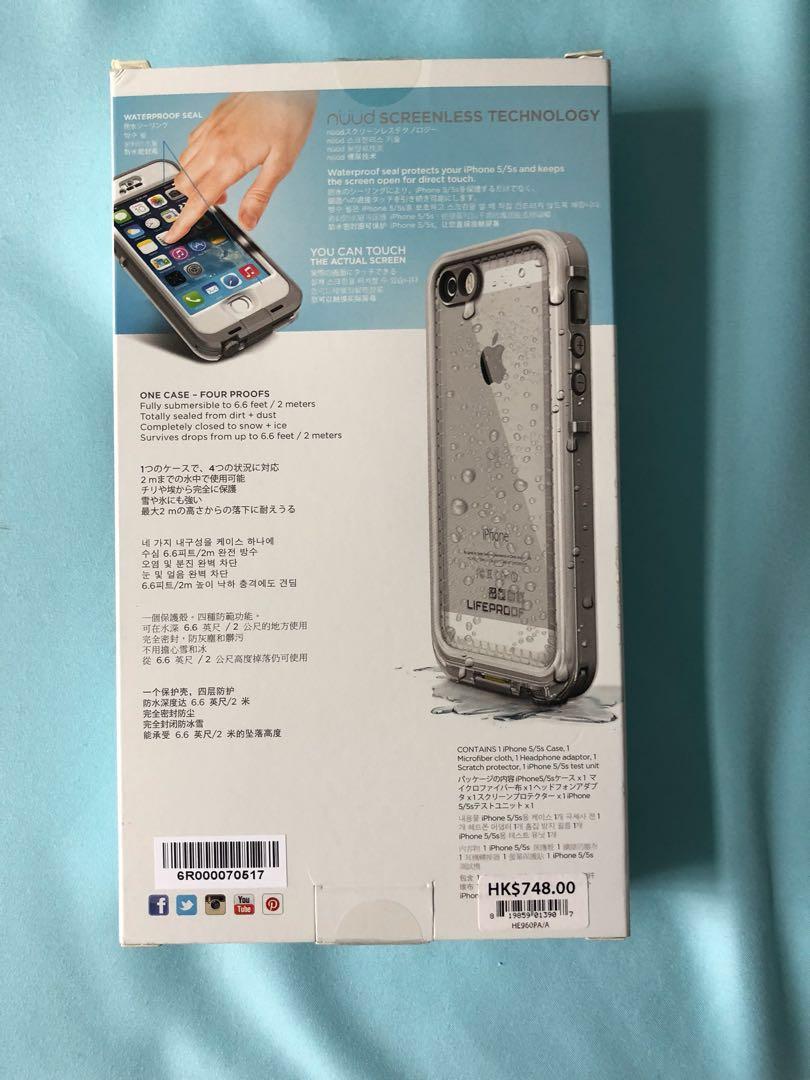 Nuud Lifeproof iPhone 5 5s SE Waterproof case clear IP 保護殼