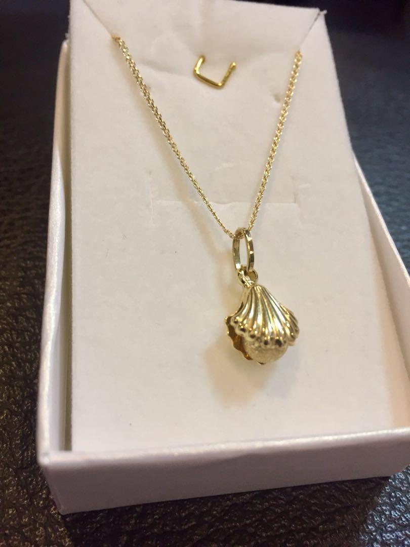 Pearl Shell Necklace 18K Authentic 