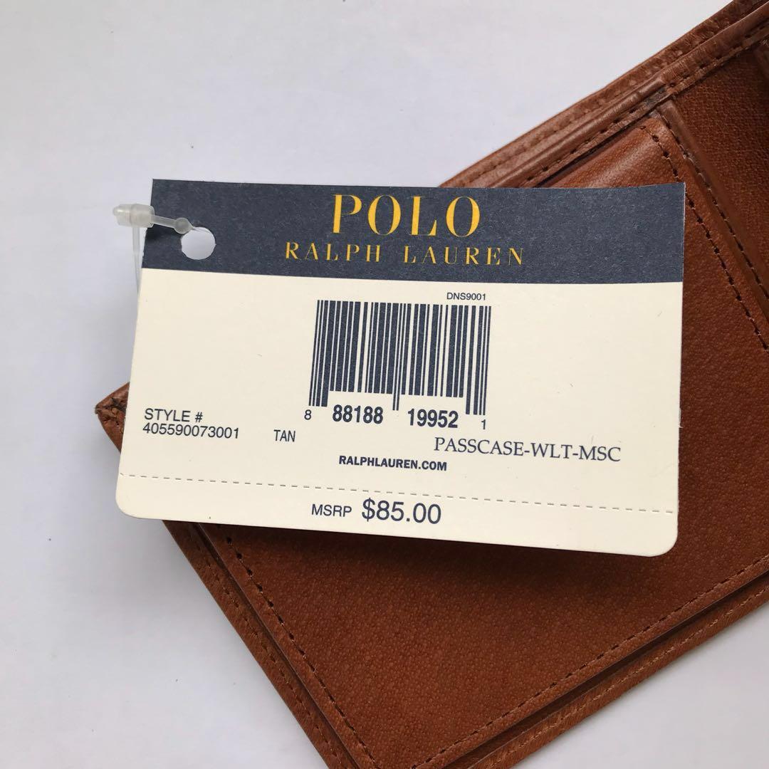 POLO RALPH LAUREN | Burnished Leather Passcase Wallet Brown, Men's