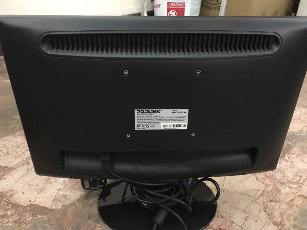 Prolink 18.5” LCD Monitor, Computers & Tech, Parts & Accessories ...