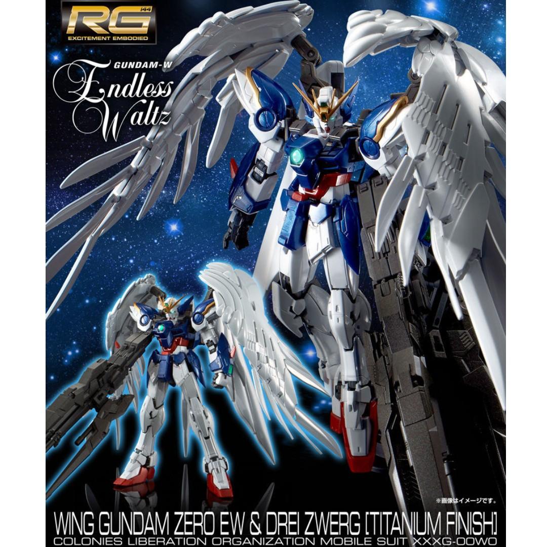 Rg 1 144 Wing Gundam Zero Ew Drei Zwerg Titanium Finish Toys Games Bricks Figurines On Carousell