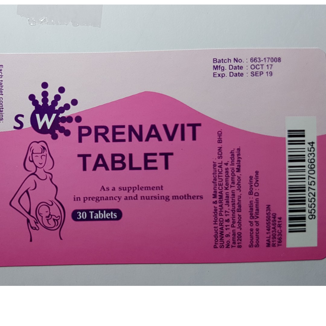 Sunward Prenavit Pregnancy Prenatal Multivitamin Supplement Babies Kids Maternity On Carousell