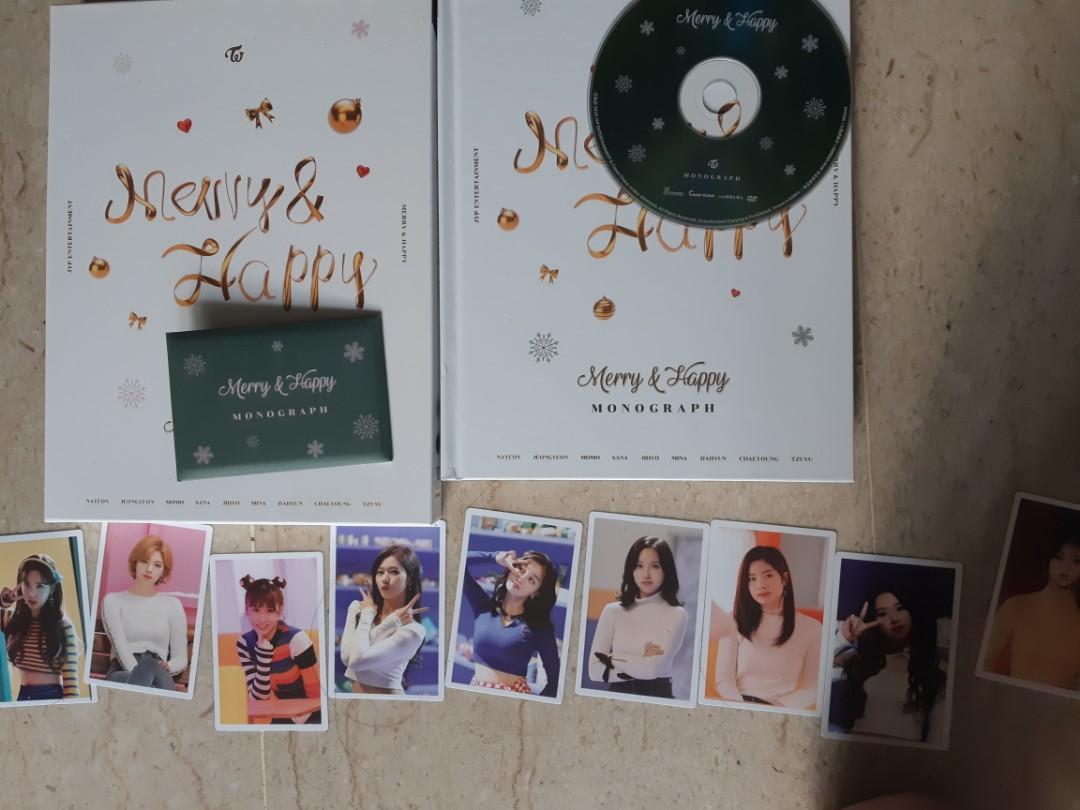 Twice Merry And Happy Monograph Hobbies Toys Memorabilia Collectibles K Wave On Carousell