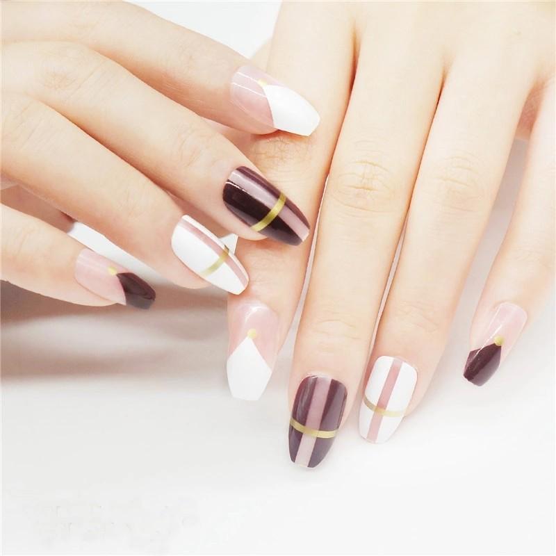 Wallpaper 24pcs Ballerinas Fake Nails Long Coffin False Nails Tips Full Free HD