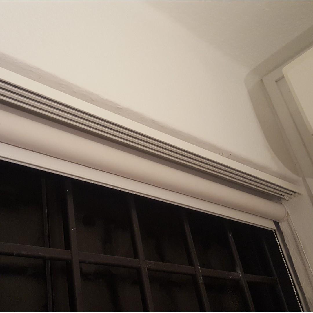 2x Ikea Vidga Triple Curtain Rail Track Free Accessories And Extra