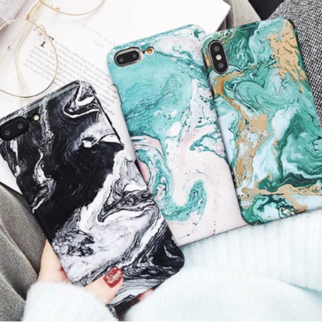 Marble Watercolor Oil Painting Tumblr Gradient Phone Cases