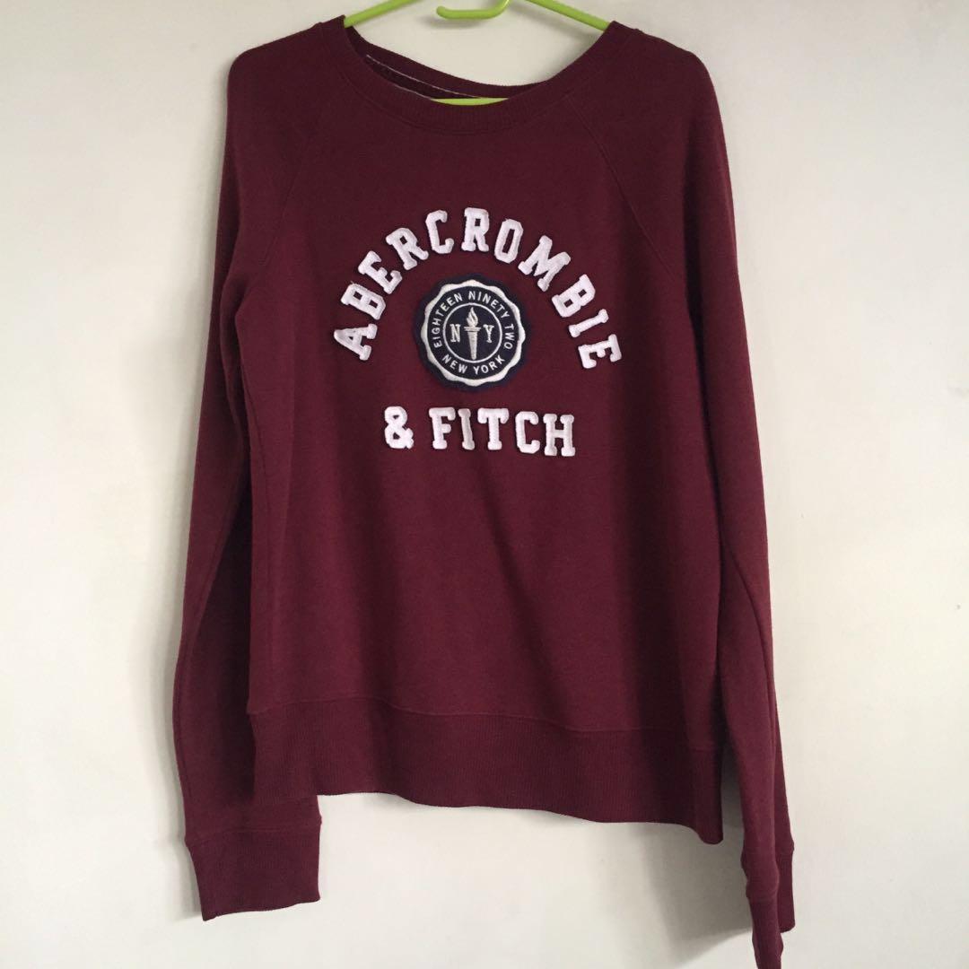 Fitch Maroon Logo Pullover Sweater 