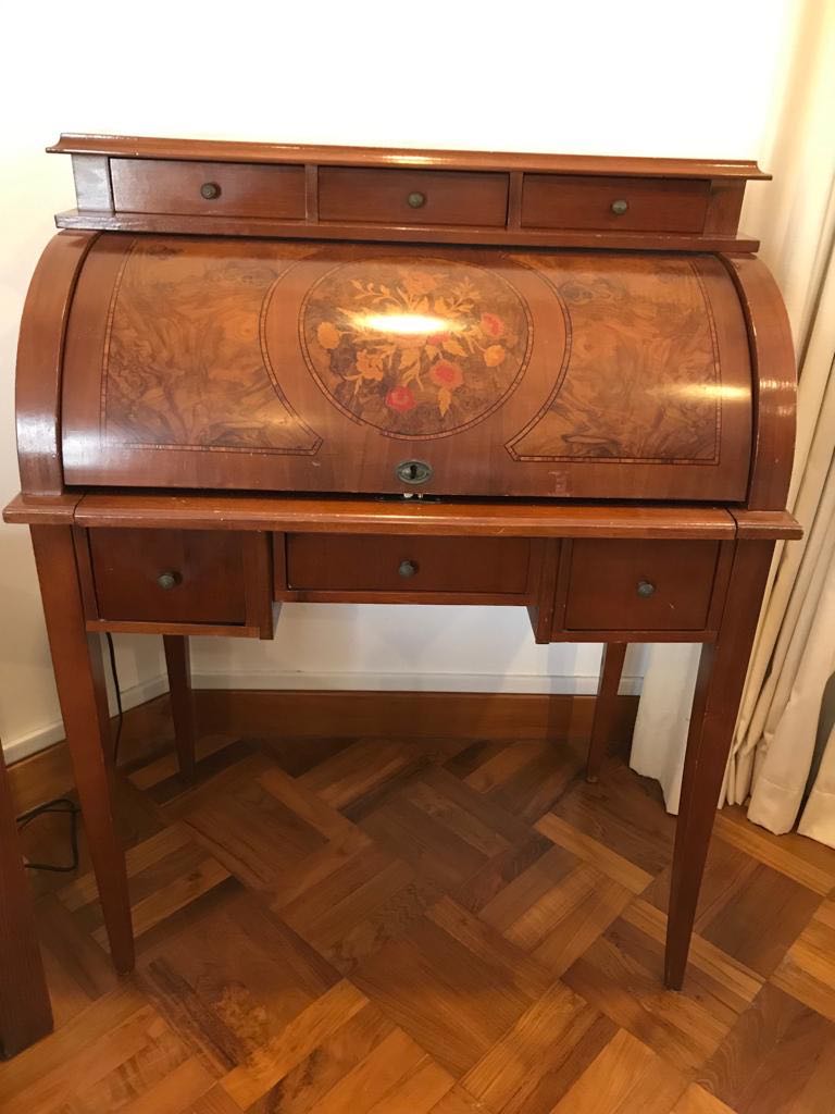 Entique Study Table Antique study table and stool, Furniture & Home Living, Furniture ...