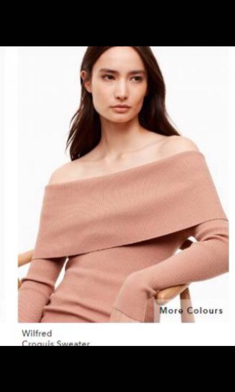 Aritzia off the shoulder sweater top