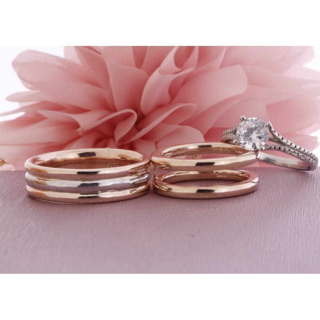 Wedding ring and eternity ring set discount