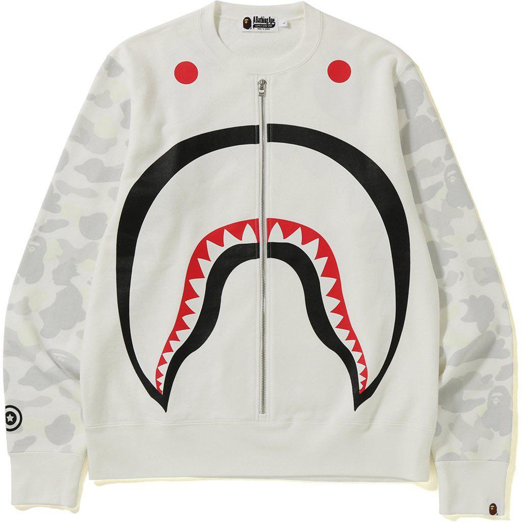Bape big clearance shark wide crewneck