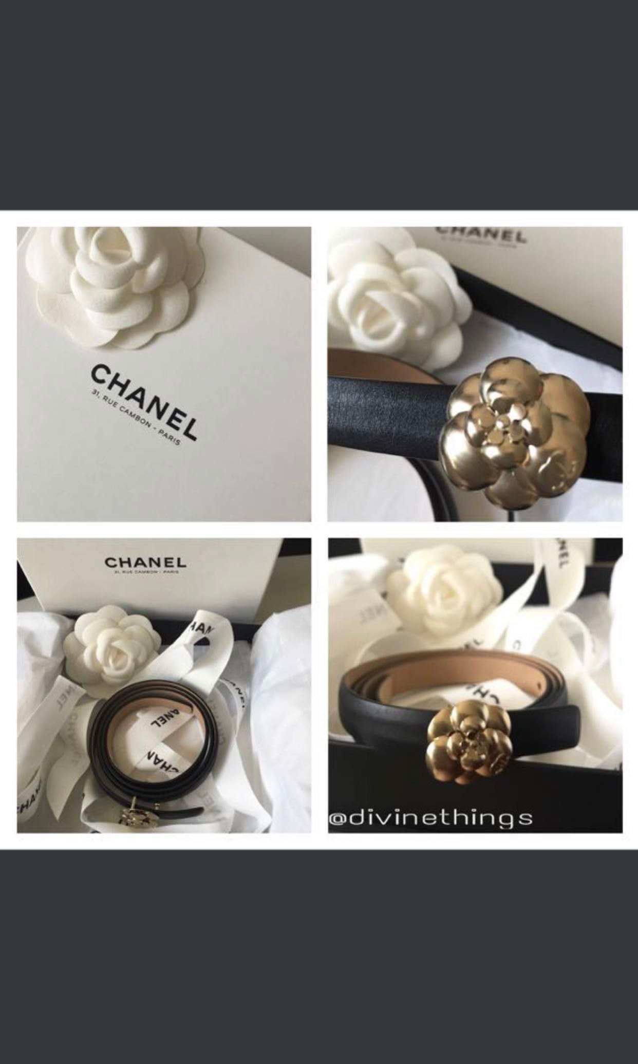 Chanel Belt (Camellia Flower), Luxury, Accessories on Carousell