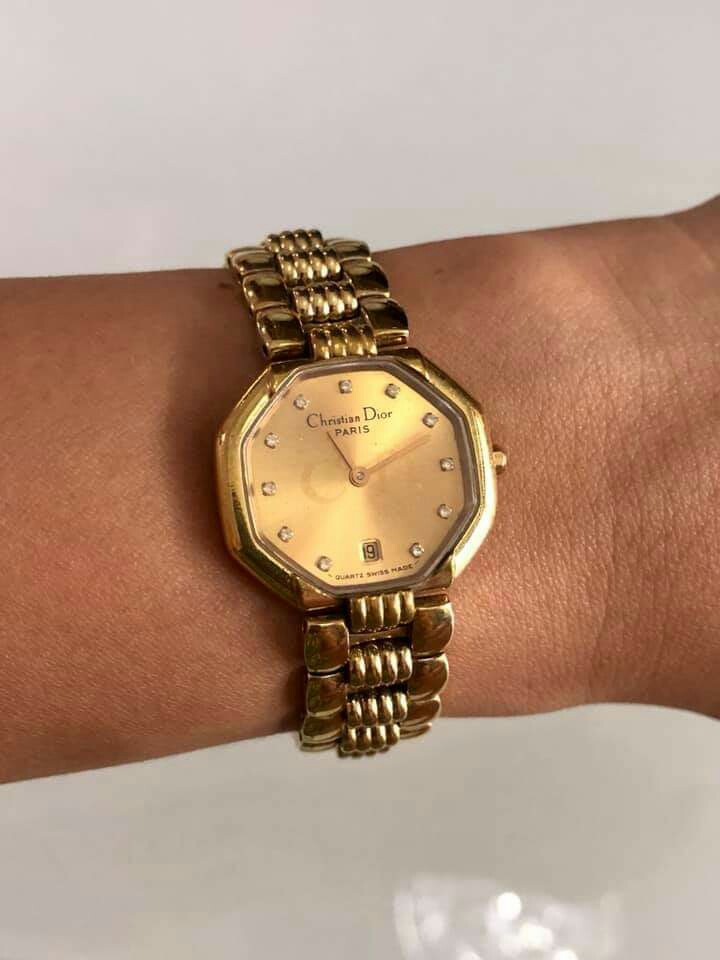 Christian Dior Authentic Quartz Gold Watch