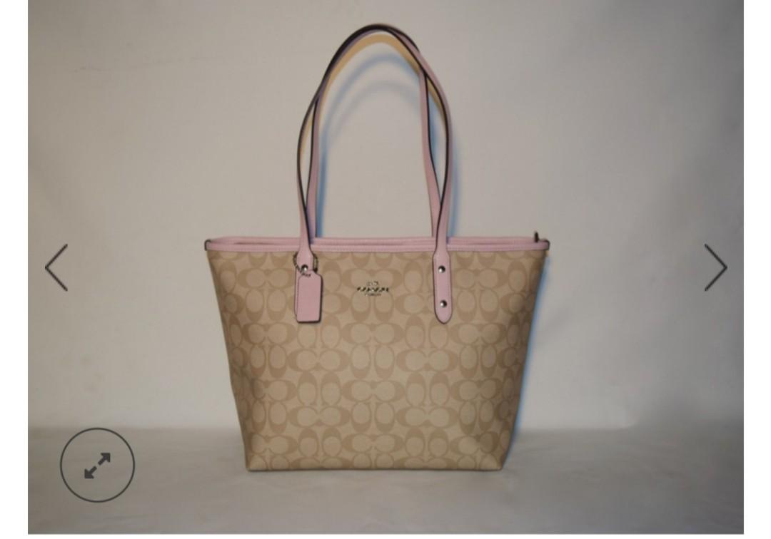 coach sig city zip tote