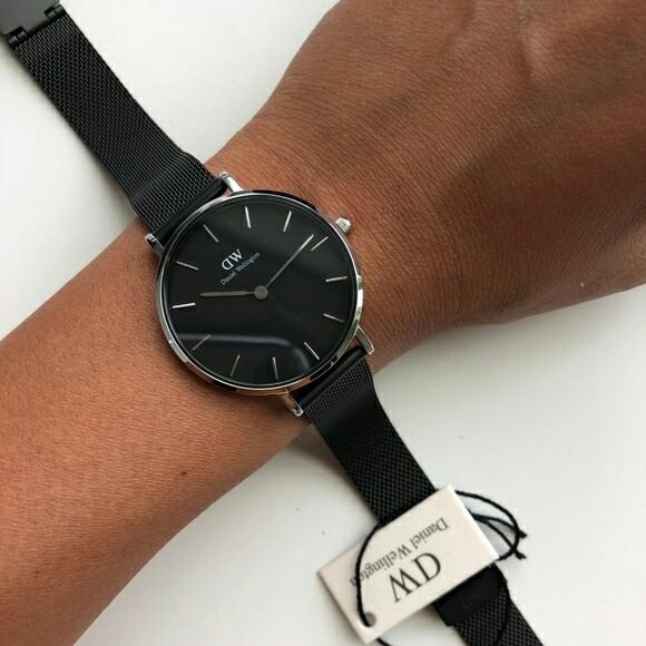 Dw petite ashfield black mesh strap