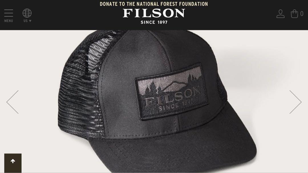 FILSON Logger Mesh Cap Black, Fesyen 