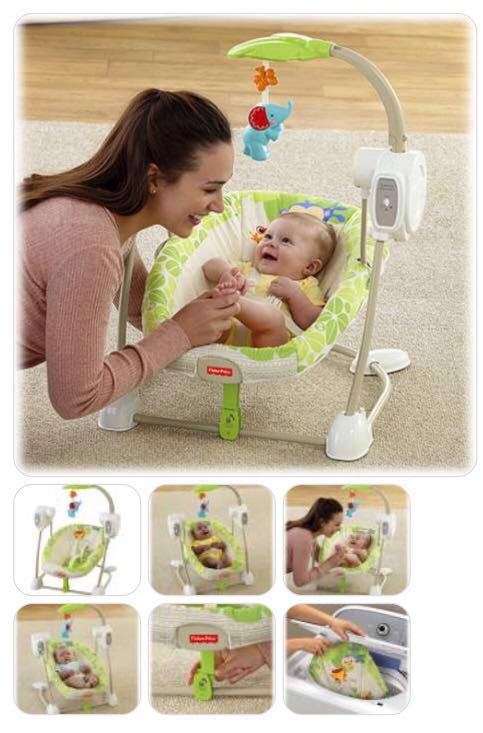 Fisher Price Rainforest Friends Space Saver Swing Seat Babies Kids Cots Cribs On Carousell