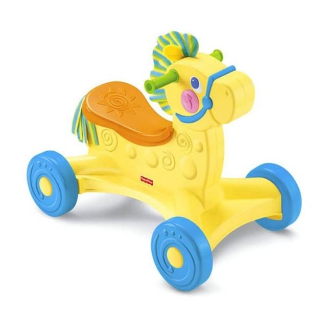 fisher price roll along musical pony