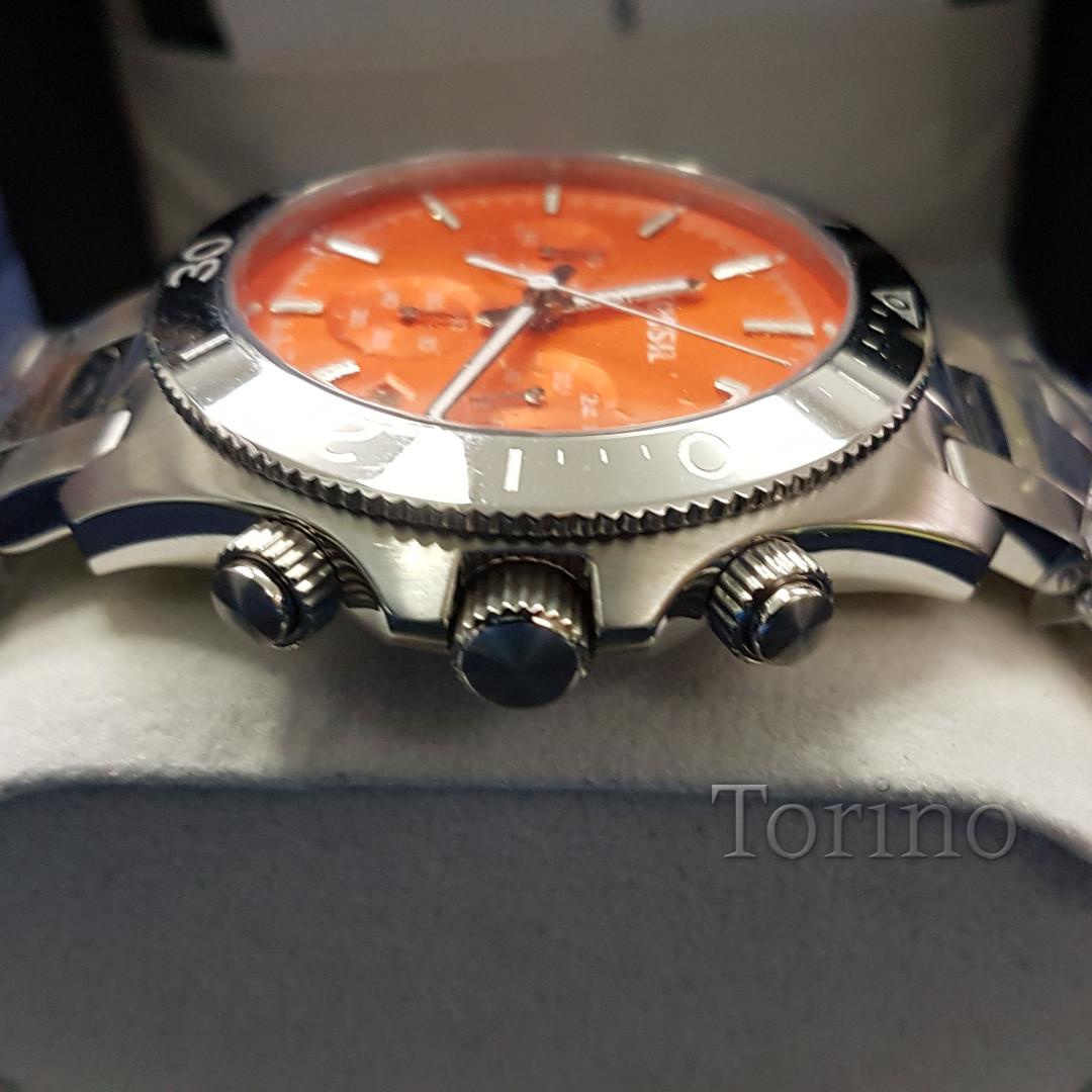 Men's fossil watch clearance orange face