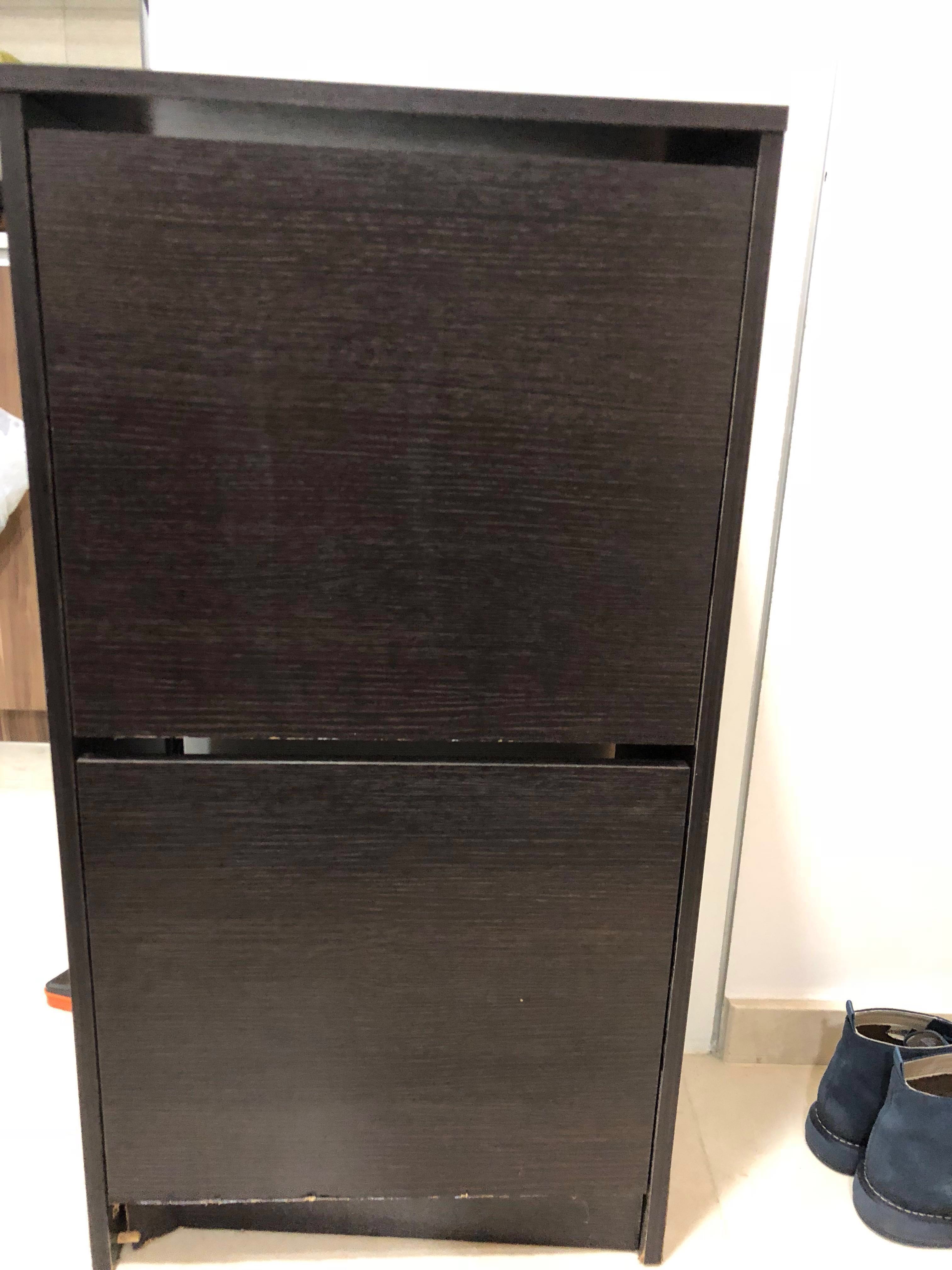 Free Ikea Bissa Shoe Cabinet With 2 Compartments Furniture Shelves Drawers On Carousell