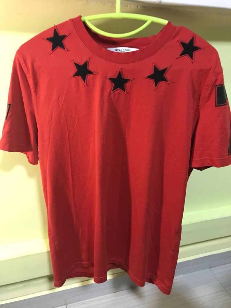 givenchy red star shirt