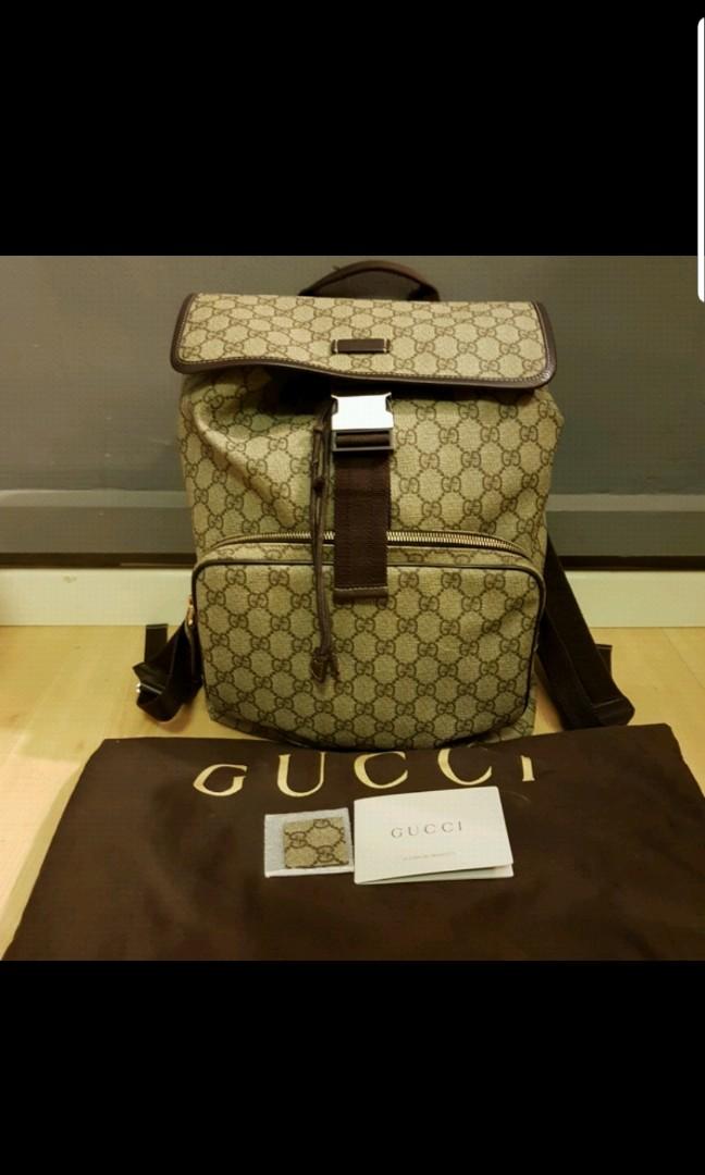 Gucci Tan Supreme GG Monogram Backpack – Savonches