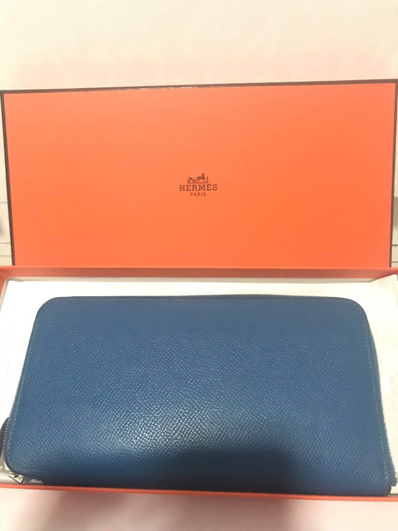 Portefeuille Hermès Silk'in Classic En Cuir De Veau Etoupe - Gris