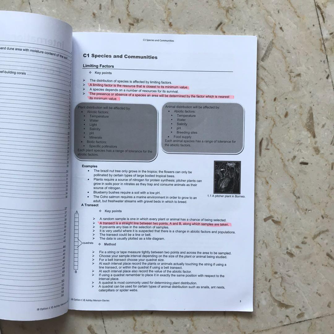 Ib Biology Option C Ecology And Conservation Study - 