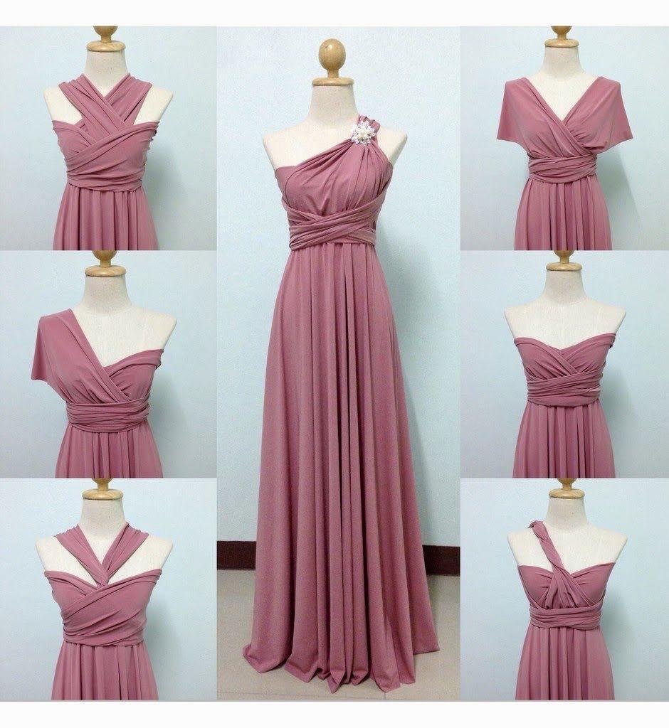 infinity dress rose gold
