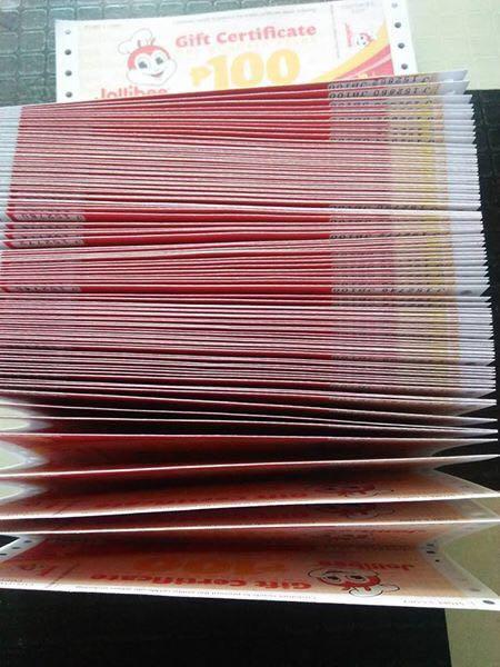 Jollibee Gift Certificate (currently out of stock) Tickets Vouchers