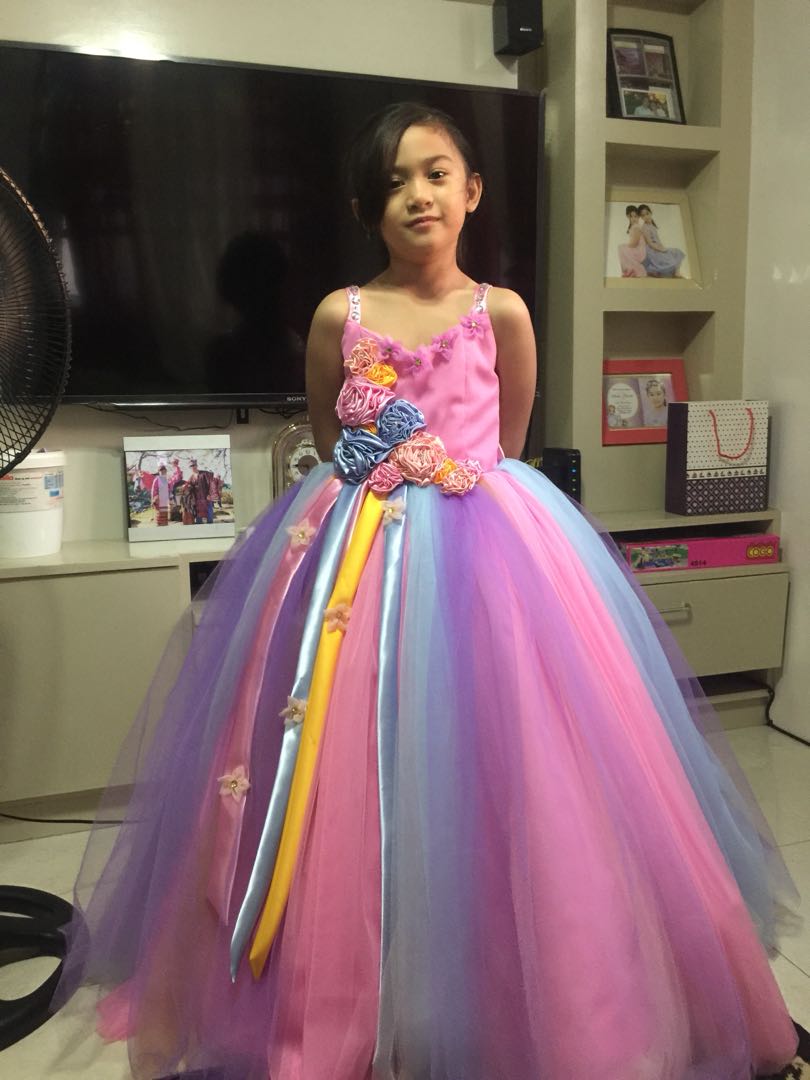 unicorn gown for 7 years old