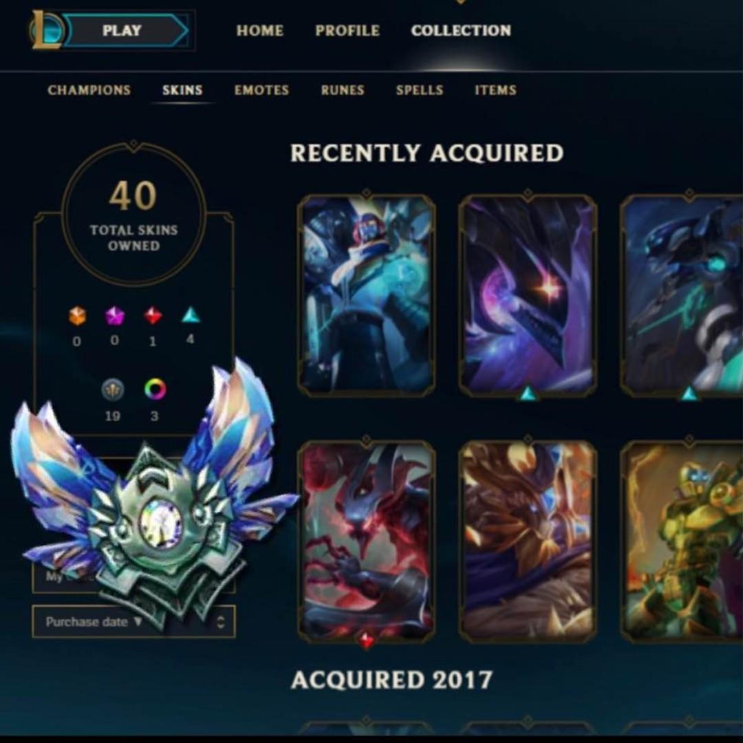 League Of Legends Account Diamond 3 Toys Games Video Gaming Video Games On Carousell