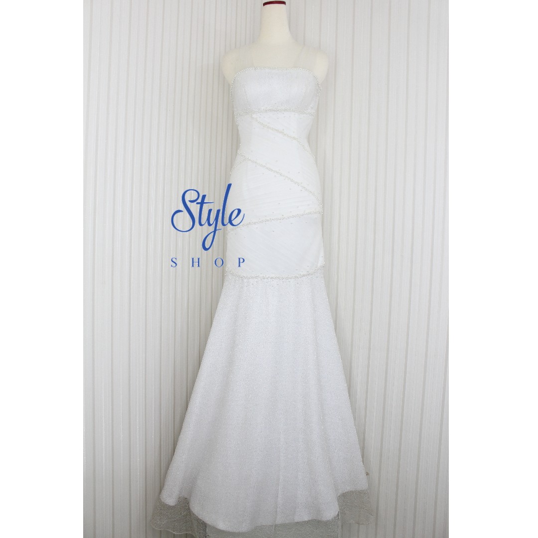 Long Dress Gaun Pesta Putih Mermaid Wedding Gown Simple Gaun