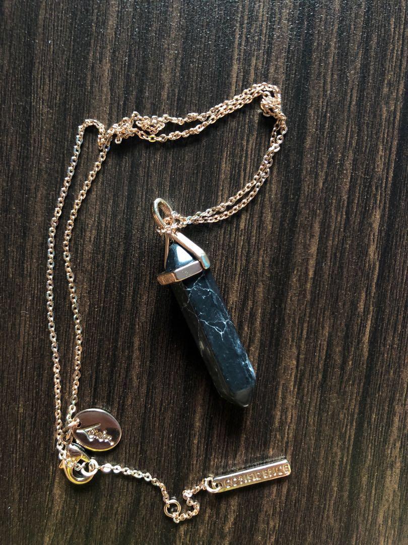 Black quartz clearance pendant