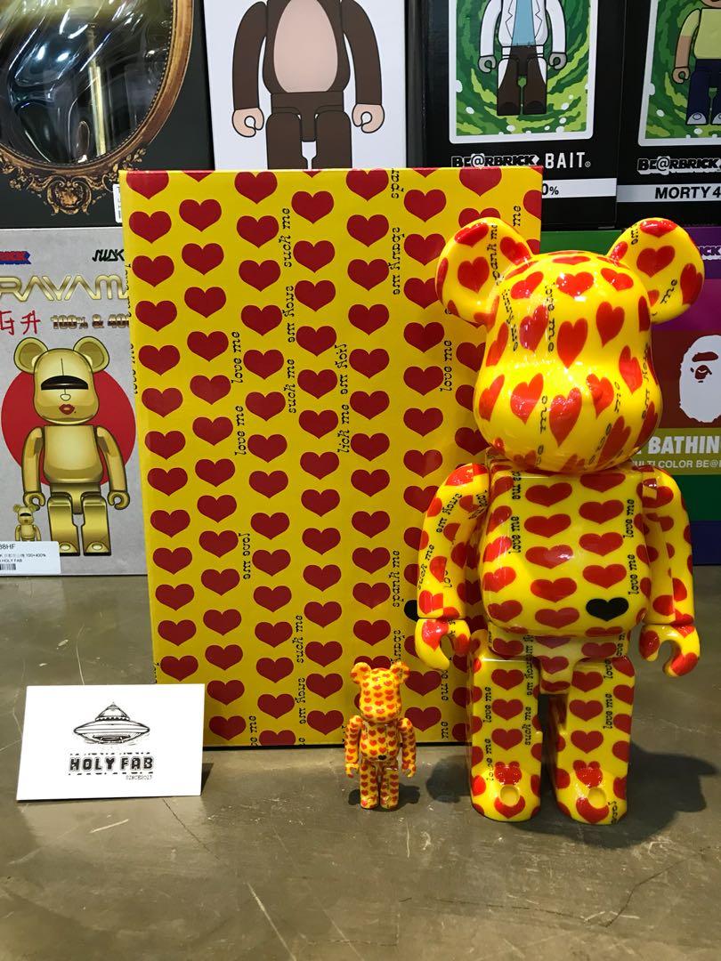 BE@RBRICK Yellow Heart 100% 400%-