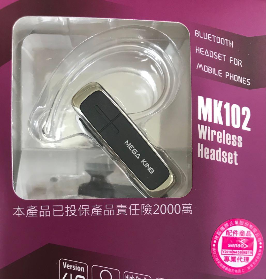 全新 Mega King Mk 102 耳掛式藍芽耳機 電腦3c 其他電子產品在旋轉拍賣
