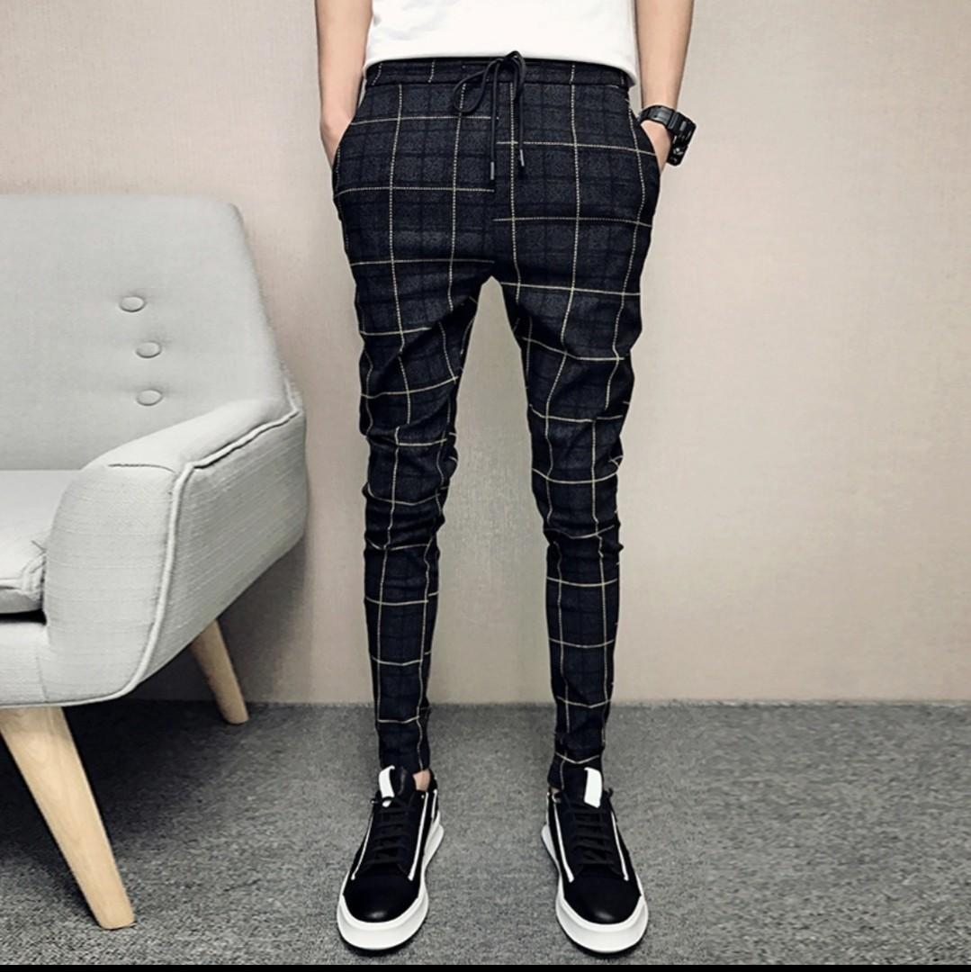 black checked pants for mens