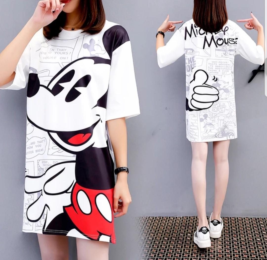 Womens mickey mouse t shirt dress clearance