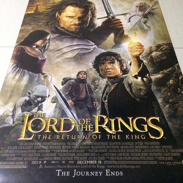Movie Poster Lotr The Return Of The King Everything Else On Carousell