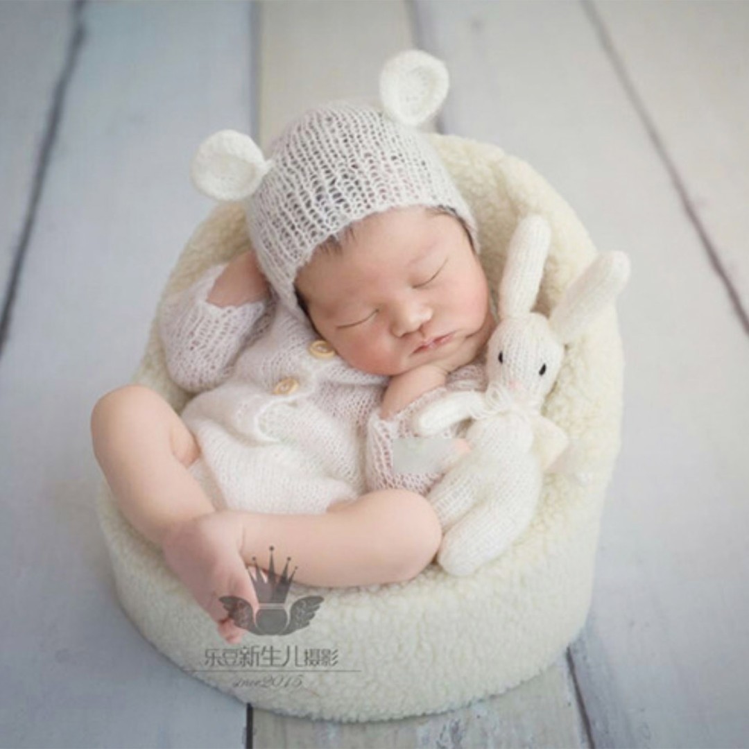 Newborn Photography Props Baby Handmade Crochet Knitted Santa